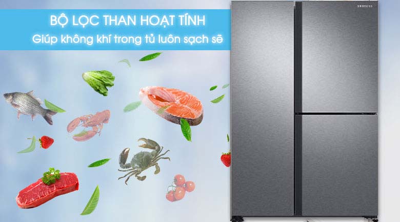 Bộ lọc than hoạt tính - Tủ lạnh Samsung Inverter 634 lít RS63R5571SL/SV