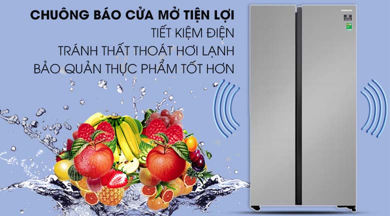 Tủ lạnh Samsung Inverter 647 lít RS62R5001M9/SV - Chuông báo cửa mở