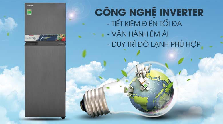 Công nghệ inverter hiện đại - Tủ lạnh Toshiba Inverter 233 lít GR-A28VS (DS)