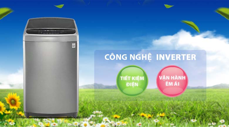 Công nghệ Inverter tiết kiệm điện năng, vận hành bền bỉ - Máy giặt LG Inverter 11 kg TH2111SSAL