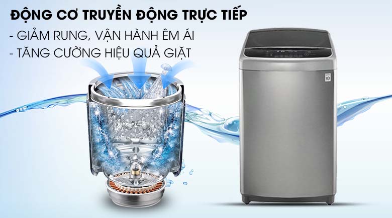 Động cơ truyền động trực tiếp giảm thiểu tiếng ồn - Máy giặt LG Inverter 11 kg TH2111SSAL