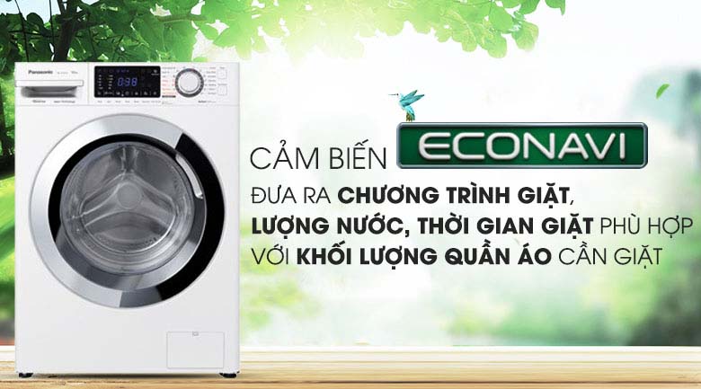 Cảm biến Econavi - Máy giặt Panasonic Inverter 10 Kg NA-V10FG1WVT