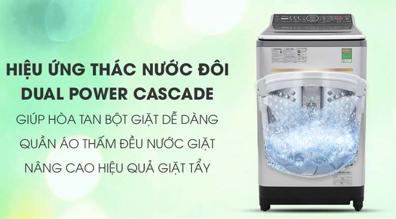 Thác nước đôi - Máy giặt Panasonic Inverter 11.5 Kg NA-FS11V7LRV