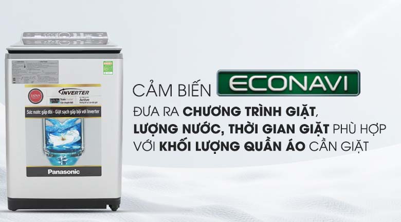 Cảm biến Econavi - Máy giặt Panasonic Inverter 12.5 Kg NA-FS12X7LRV