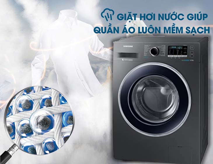 Giặt hơi nước sạch khuẩn và làm mềm vải