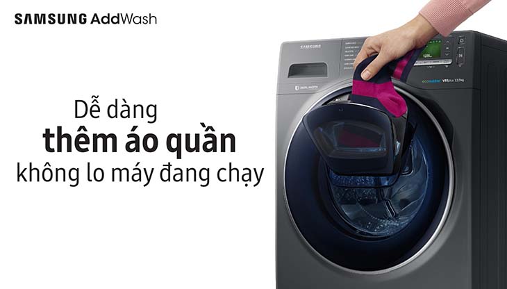 Addwash - Máy giặt sấy Samsung AddWash Inverter 8 kg WD85K5410OX/SV