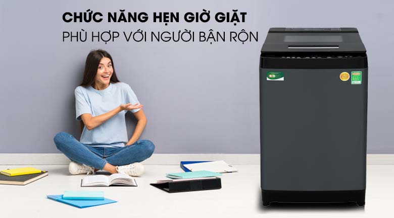 Hẹn giờ giặt tiện lợi - Máy giặt Toshiba Inverter 13 kg AW-DUJ1400GV KK