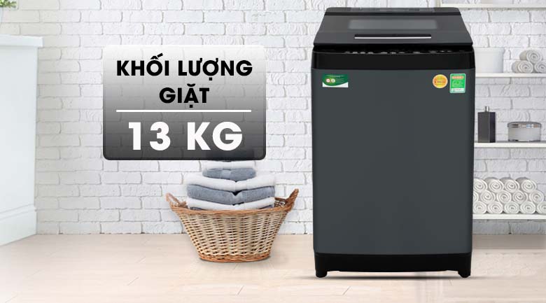 Máy giặt Toshiba Inverter 13 kg AW-DUJ1400GV KK - Khối lượng giặt 13 kg, phù hợp gia đình trên 6 thành viên