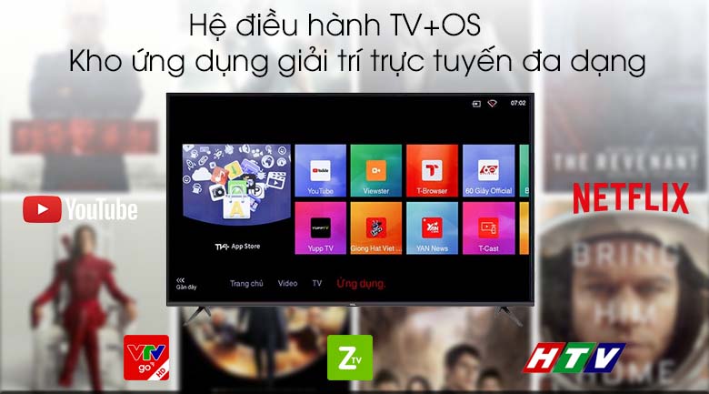 Hệ điều hành TV+ OS - Smart Tivi TCL 4K 43 inch L43P65-UF