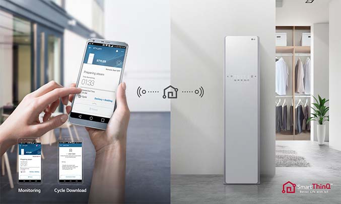 Tủ chăm sóc quần áo thông minh LG S3WF kết nối WiFi