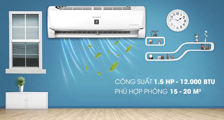 Máy lạnh Sharp Inverter 1.5 HP AH-XP13WMW