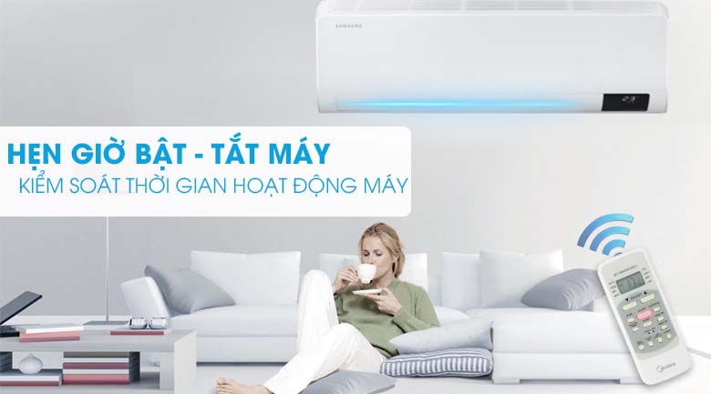 Máy lạnh Samsung Wind-Free Inverter 1.5 HP AR13TYGCDWKNSV -Kiểm soát thời gian hoạt động của máy nhờ chức năng hẹn giờ