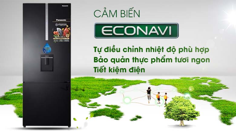 Econavi Tủ lạnh Panasonic Inverter 410 lít NR-BX460WKVN