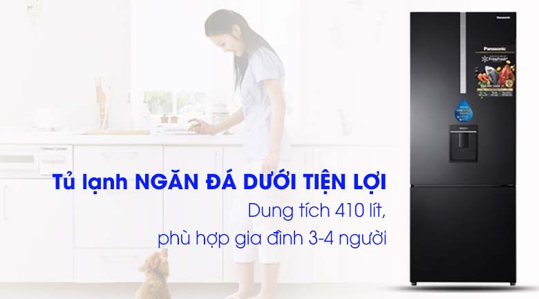 Thiết kế Tủ lạnh Panasonic Inverter 410 lít NR-BX460WKVN