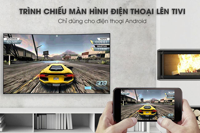 Tính năng Screen Mirroring hỗ trợ trình chiếu màn hình điện thoại lên tivi 