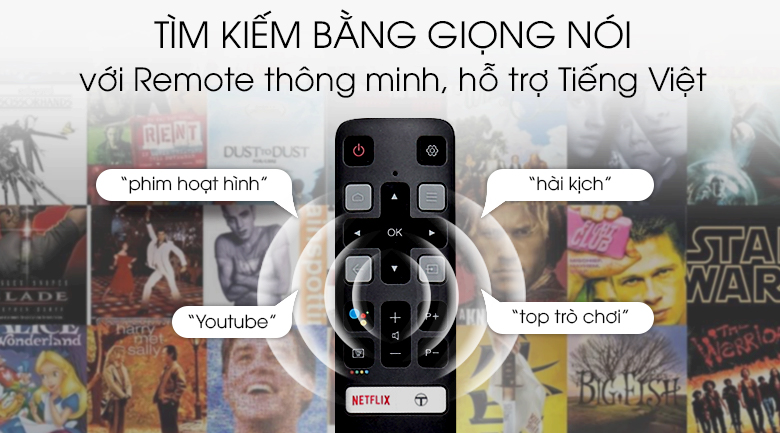 Android Tivi TCL L43A8 - Remote thông minh