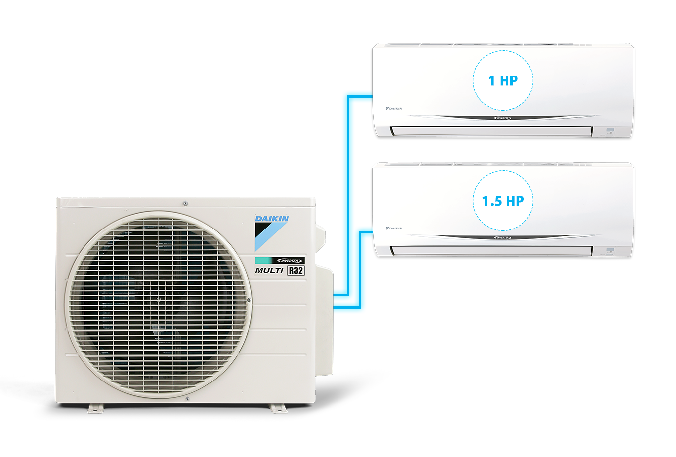 Máy lạnh Multi S Daikin MKC50RVMV/CTKC25RVMV + CTKC35RVMV Inverter 2.0 HP (Combo khuyến mãi)