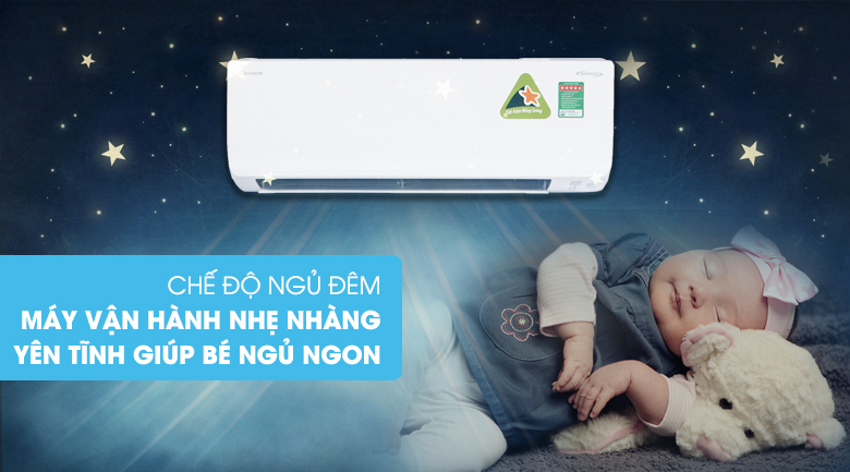 Chế độ ngủ đêm - Điều hòa 2 chiều Daikin Inverter 8500 BTU FTHF25RAVMV