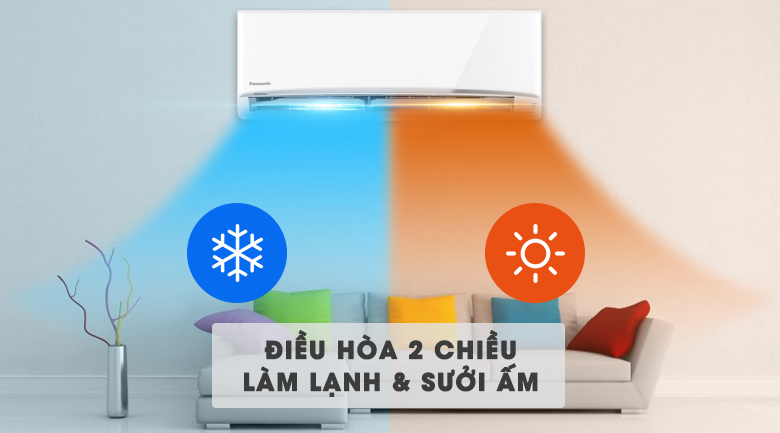 Điều hòa 2 chiều - Điều hòa 2 chiều Panasonic 9000 BTU CU/CS-YZ9UKH-8