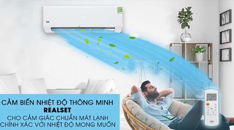 Cảm biến nhiệt độ thông minh RealSet - Máy lạnh Beko 1.5 HP RSSC12CV