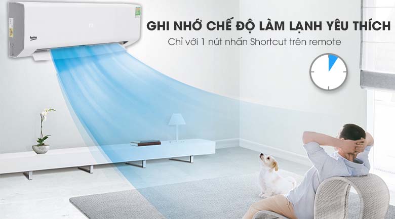 Ghi nhớ chế độ làm lạnh yêu thích - Máy lạnh Beko 1.5 HP RSSC12CV