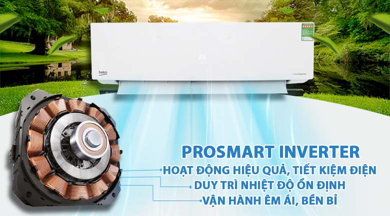 Công nghệ ProSmart Inverter - Máy lạnh Beko Inverter 1.5 HP RSVC13BV