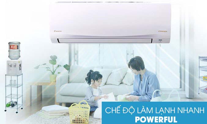 Máy lạnh Daikin Inverter 1.5 HP ATKQ35TAVMV làm mát tức thì