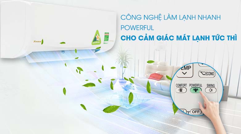 Làm lạnh nhanh - Máy lạnh Daikin Inverter 1 HP ATKQ25TAVMV