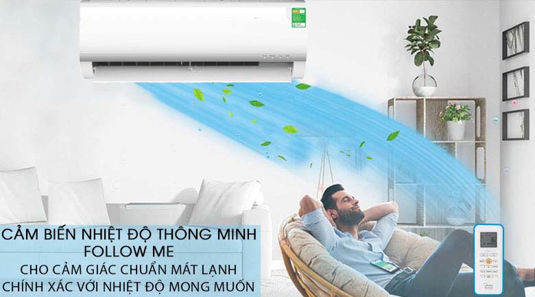 Chức năng Follow Me - Máy lạnh Midea 2 HP MSAF-18CRN8