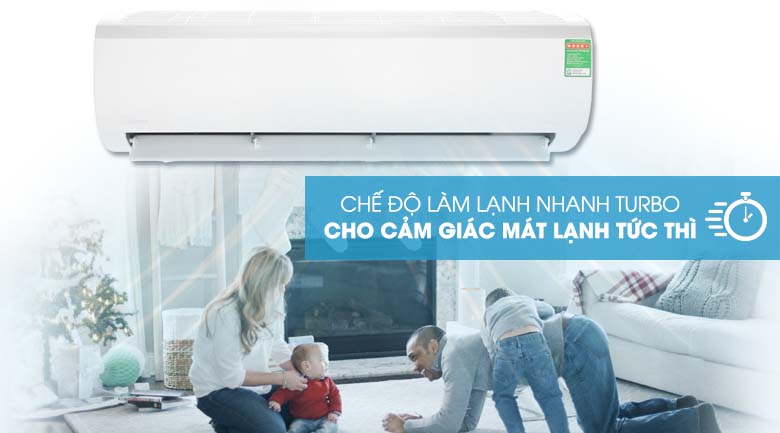 Làm lạnh nhanh Turbo - Máy lạnh Midea Inverter 2 HP MSFR-18CRDN8 Mẫu 2019