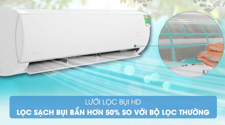 Lưới lọc bụi HD - Máy lạnh Midea Inverter 2 HP MSFR-18CRDN8 Mẫu 2019