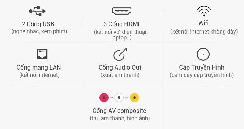 Smart Tivi Toshiba 49 inch 49L5650 - Kết nối