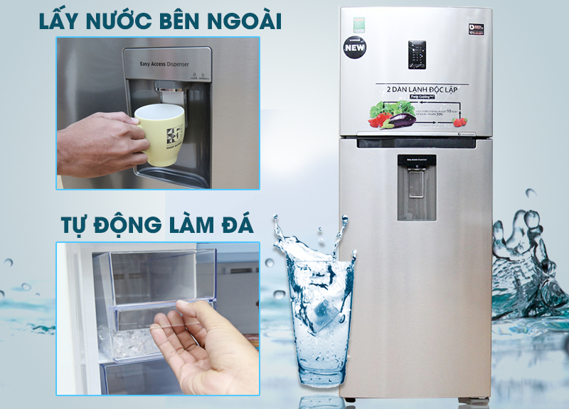 Lấy nước ngoài và găn đá tự động giúp gia đình bạn tránh khỏi cơn nóng của mùa hè